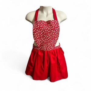 Red Floral Apron